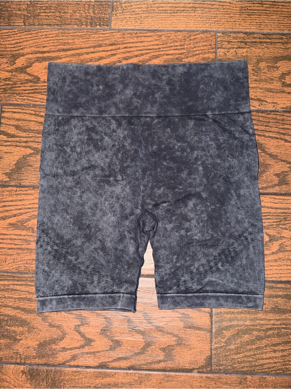 Wildfox Black Washed High-Rise Bike Shorts